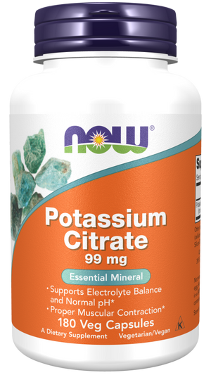 NOW Potassium Citrate 99mg Vcaps 180's