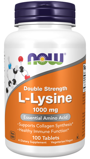 NOW L-lysine 1000mg tabs 100's