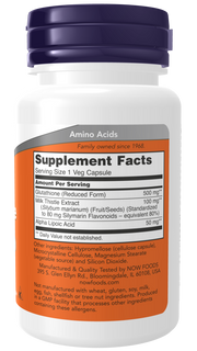 Now Glutathione 500 mg Veg Capsules