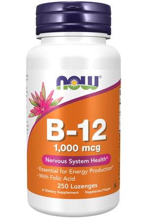 NOW Vitamin B12 1000mcg Chewable Lozenges 100's