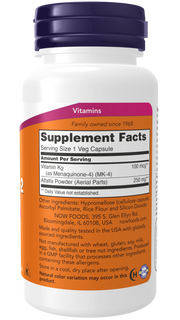 NOW Vitamin K2 100mcg Caps 100's