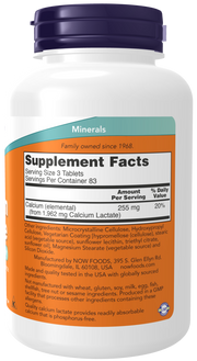 Now Calcium Lactate Tablets 250's