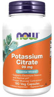 NOW Potassium Citrate 99mg Vcaps 180's