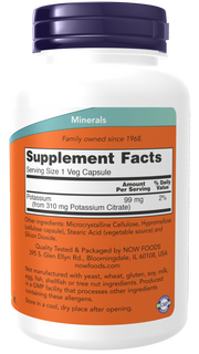 NOW Potassium Citrate 99mg Vcaps 180's