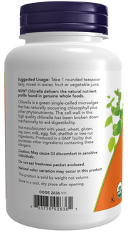 NOW Chlorella Powder