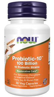 NOW Probiotic 10 100 Billion Caps 30's