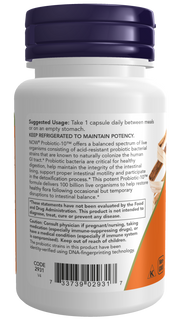 NOW Probiotic 10 100 Billion Caps 30's
