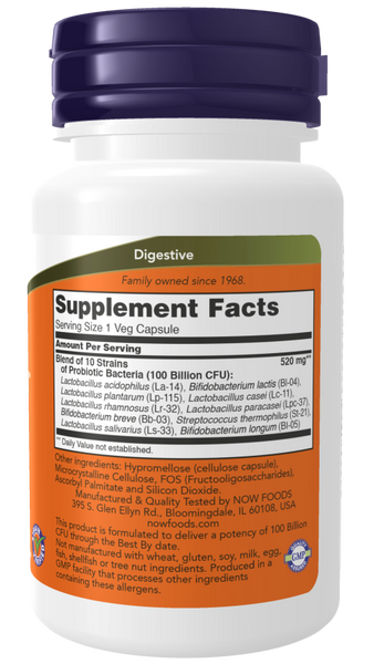NOW Probiotic 10 100 Billion Caps 30's | Health Cart | Kenya – Healthcart