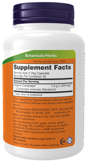 NOW Cordyceps 750mg 90s