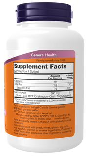 NOW Caprylic Acid 600mg 100s