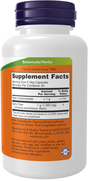 NOW Cats Claw 500mg 100s