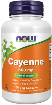 Now Cayenne 500 mg Veg Capsules