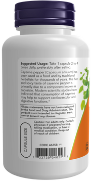 Now Cayenne 500 mg Veg Capsules
