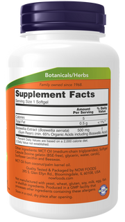 Now Boswellia Extract 250 mg Softgels