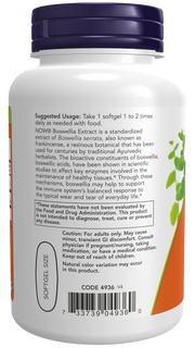 Now Boswellia Extract 250 mg Softgels