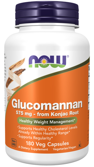 NOW Glucomannan 575 mg (Konjac Fibre) Caps 180's