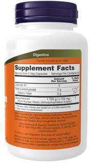 NOW Glucomannan 575 mg (Konjac Fibre) Caps 180's