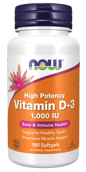 NOW Vitamin D3 1000 iu 180's