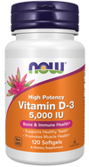 NOW Vitamin D3 5000 iu 120's