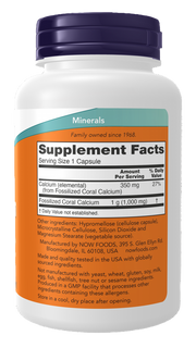 Now Coral Calcium 1000 mg Capsules