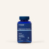 Blue bottle of trace Magnesium Glycinate capsules on a white background