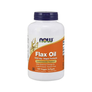 NOW Flaxseed Oil 1000mg 120 Caps Heart Skin Digestion