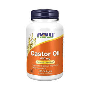 NOW Supplements Castor Oil Softgels with Fennel Oil