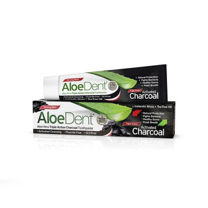 Optima Aloe Dent Fluoride Free Charcoal Toothpaste